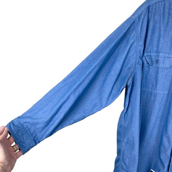 Carhartt Flame Resistance Shirt Sz 2X Blue Chambray Long Sleeve Pockets FRS191 - Picture 4 of 10